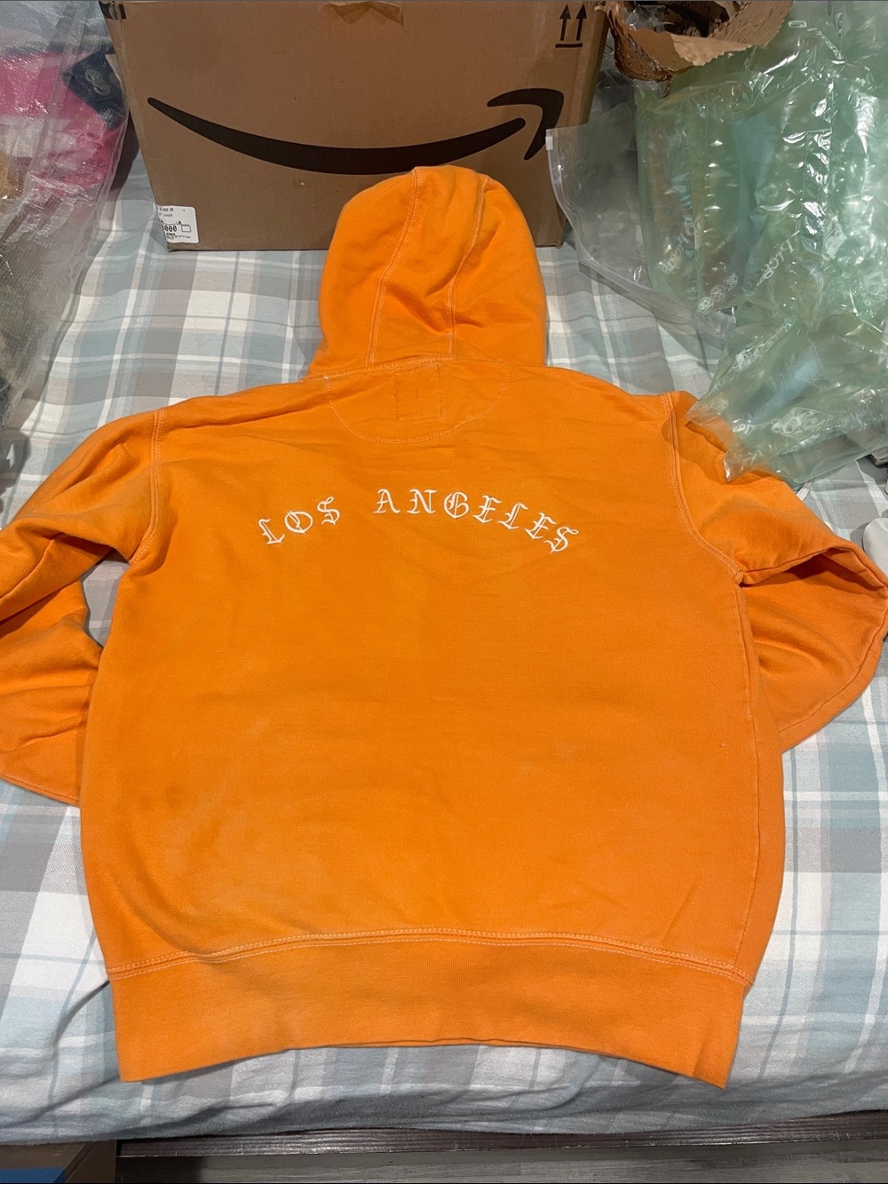 tde. Orange Hoodie Sweatshirt - Picture 2 of 3